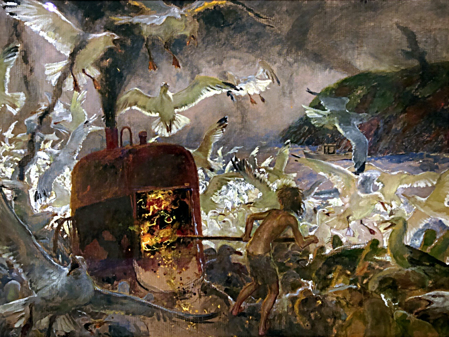 Inferno by Jamie Wyeth, Museum of Fine Art, Boston